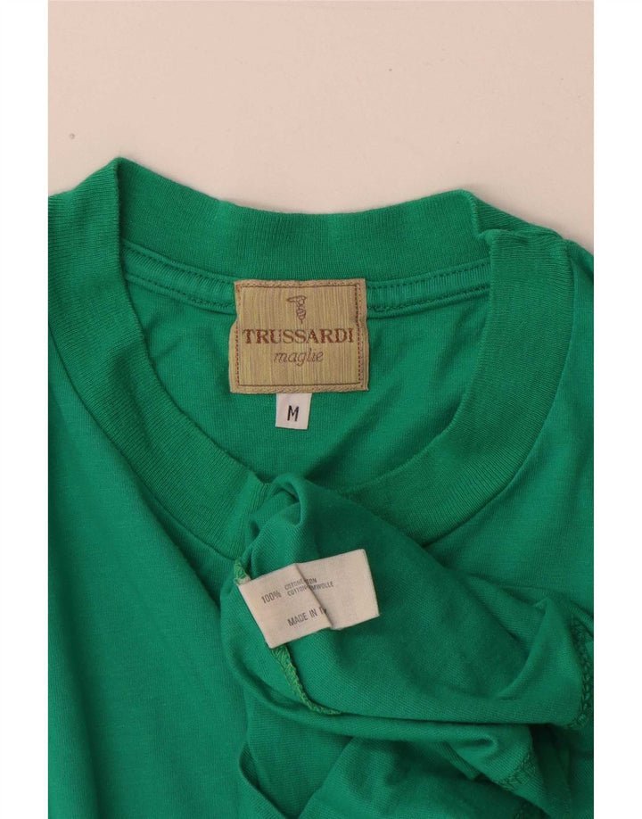 Trussardi muška grafička majica kratkih rukava Srednje zeleni pamuk