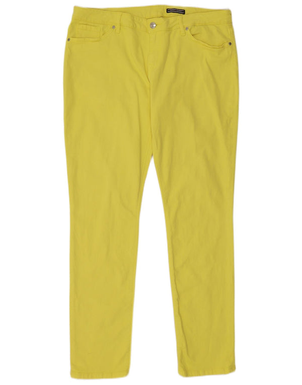 TOMMY HILFIGER Womens Slim Jeans W34 L32 Yellow Cotton