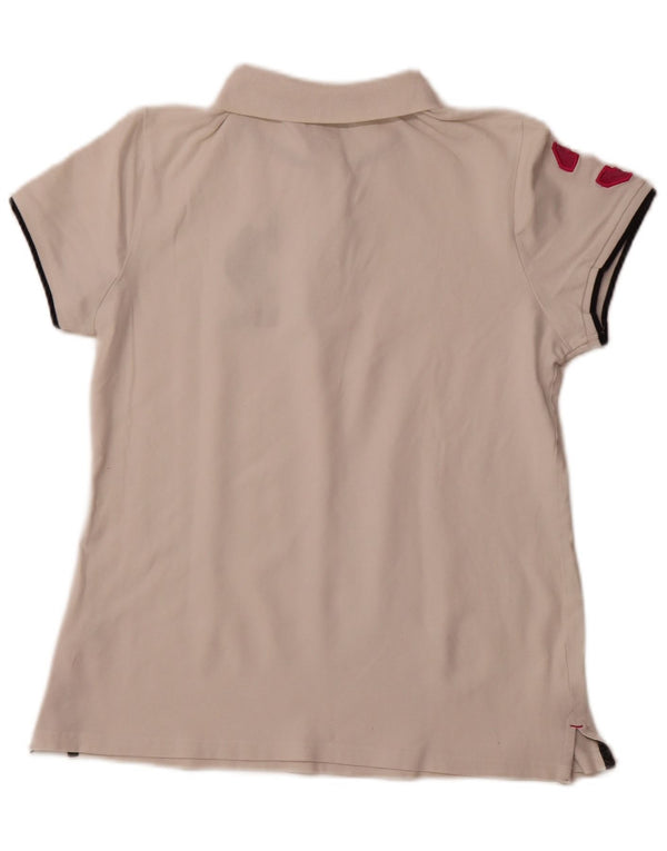 US POLO ASSN Ženska grafička polo majica UK 18 XL bijeli pamuk