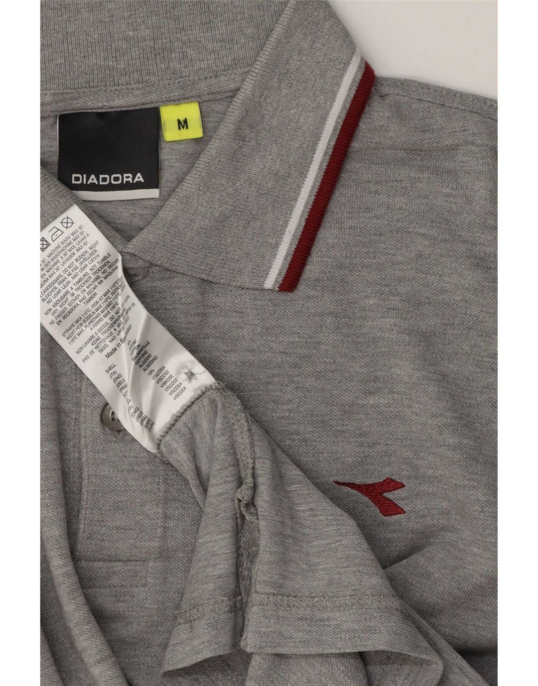 Diadora muška polo majica standardnog kroja, srednje sivi pamuk