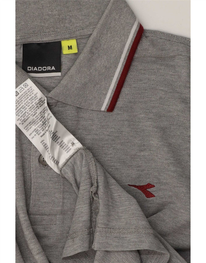 Diadora muška polo majica standardnog kroja, srednje sivi pamuk