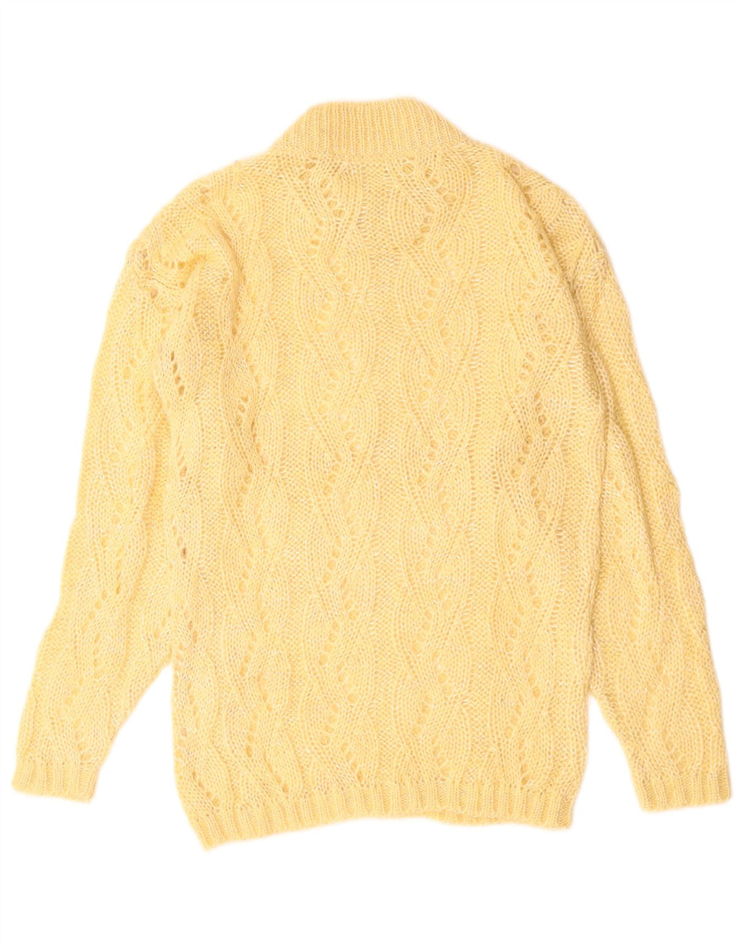 VINTAGE ženski džemper s kornjačičastim ovratnikom UK 10 Small Beige