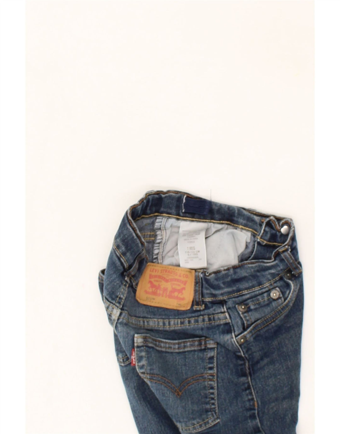 LEVI'S Boys 511 Slim Jeans 6-7 Years W22 L20 Blue Cotton Vintage Levi's and Second-Hand Levi's from Messina Hembry 