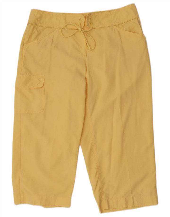 Izod ženske Capri Cargo hlače US 12 Large W34 L22 Žuti poliester
