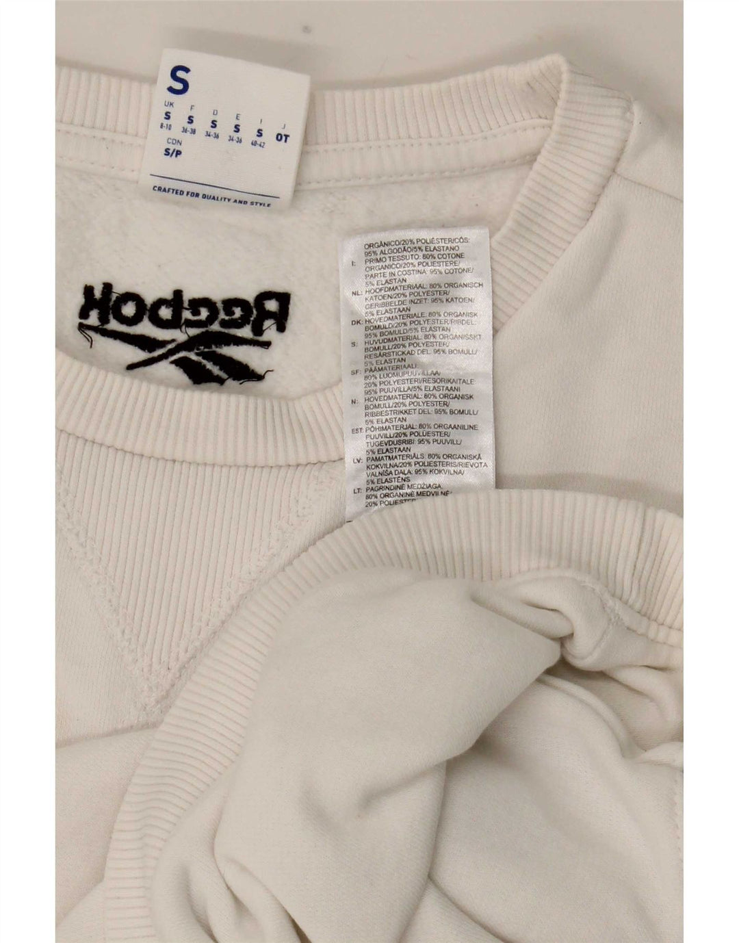 Reebok Ženska kratkotrajna majica s grafičkim motivima UK 8/10 Mali bijeli poliester