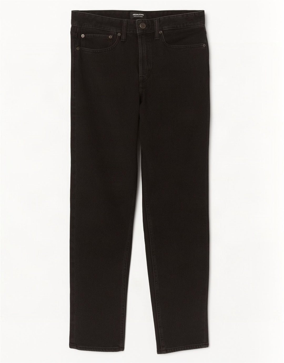 Jack & Jones muške ravne traperice W32 L32 crni pamuk