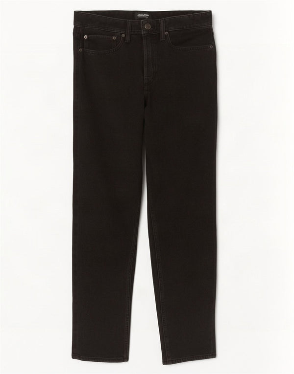 Jack & Jones muške ravne traperice W32 L32 crni pamuk