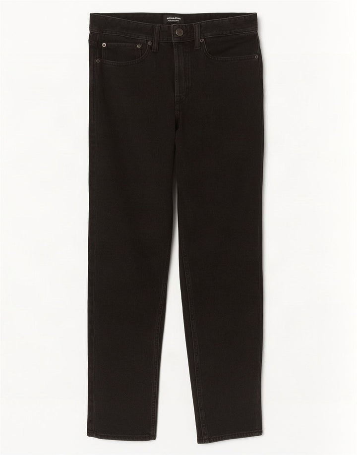 Jack & Jones muške ravne traperice W32 L32 crni pamuk