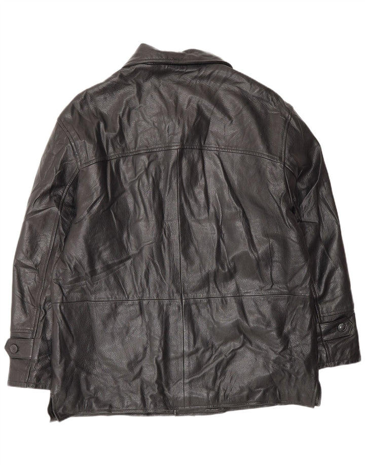 VINTAGE muška kožna jakna IT 52 XL crna koža