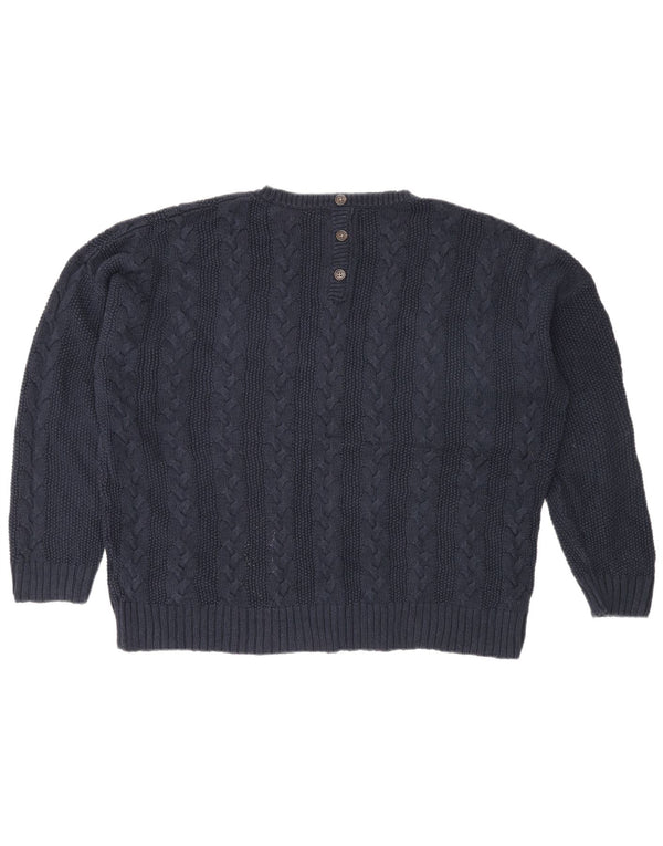 Marks & Spencer ženski džemper s okruglim izrezom UK 22 3XL tamnoplava