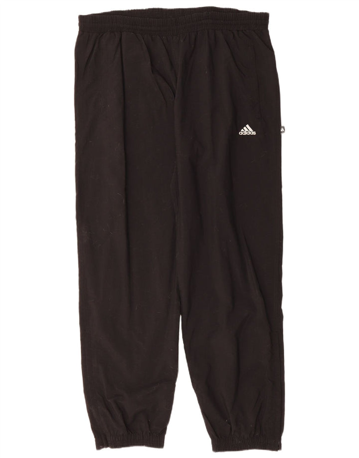 ADIDAS Mens Tracksuit Trousers Joggers Large Black Polyester