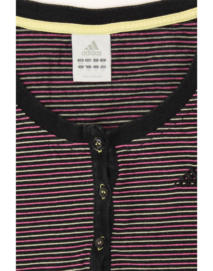 ADIDAS Ženska majica kratkih rukava UK 8/10 Mala pamuk na višebojne pruge