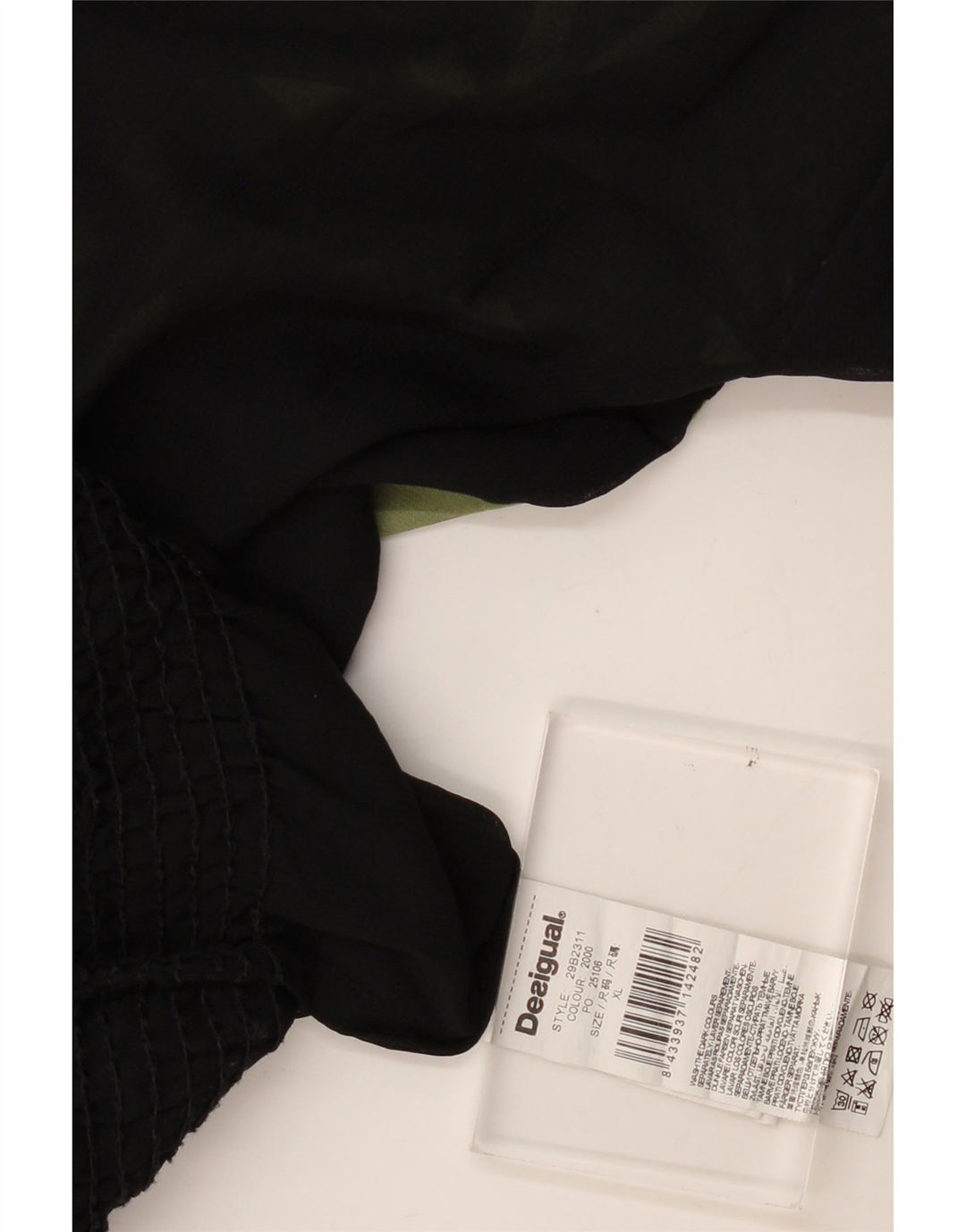 DESIGUAL Ženski gornji dio bluze dugih rukava UK 18 XL crni geometrijski poliester