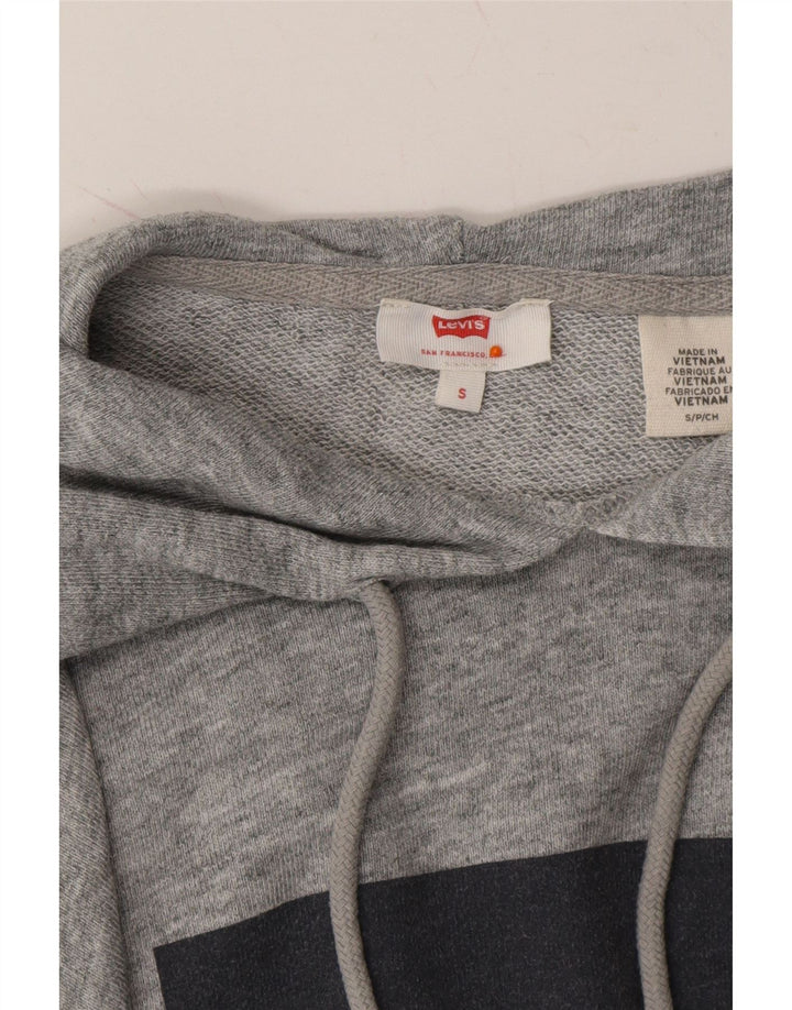 LEVI'S Womens Oversized Hoodie Jumper UK 10 Small Grey Cotton Vintage Levi's and Second-Hand Levi's from Messina Hembry 