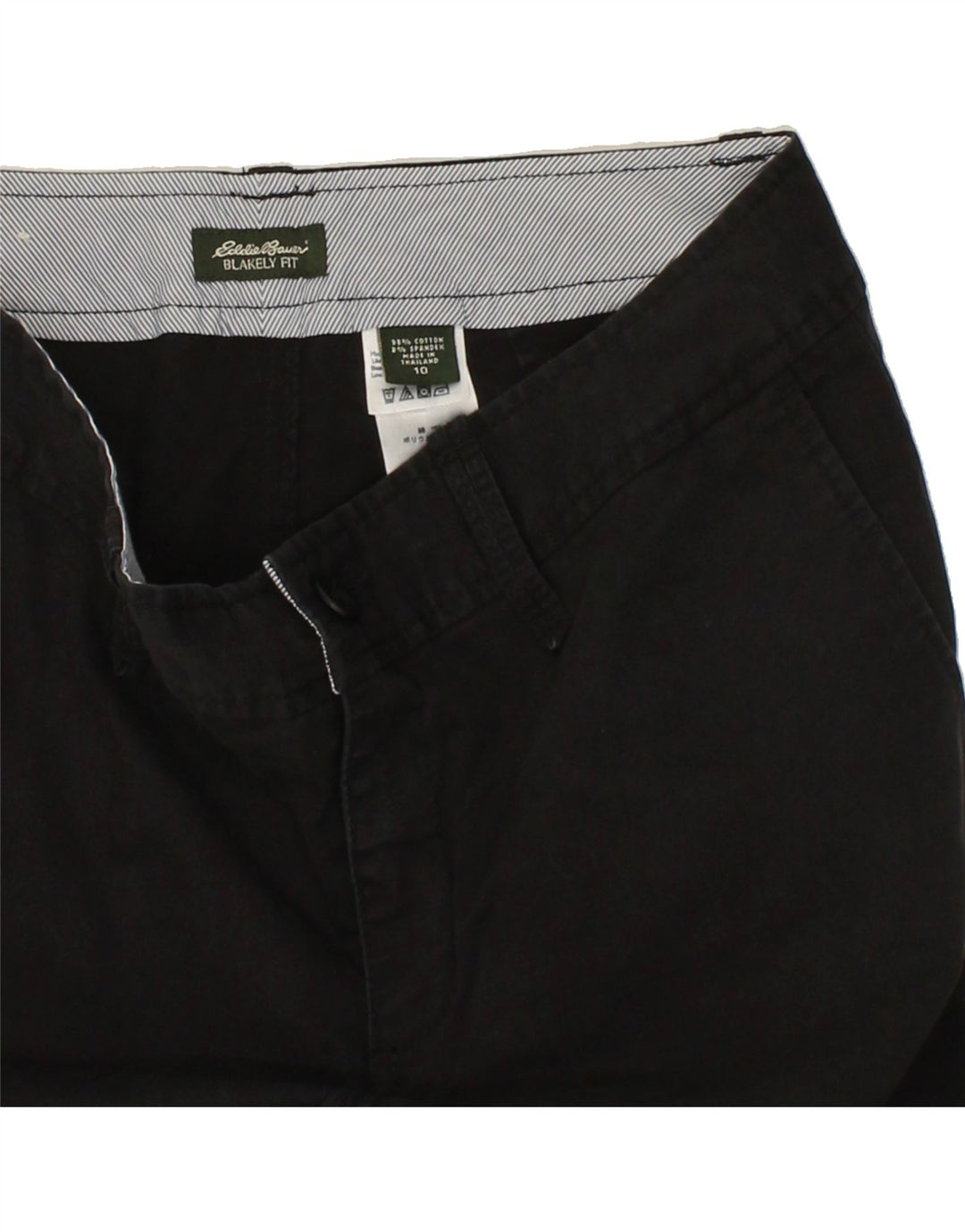EDDIE BAUER Womens Blakely Fit Bermuda Shorts US 10 Large W30  Black Vintage Eddie Bauer and Second-Hand Eddie Bauer from Messina Hembry 