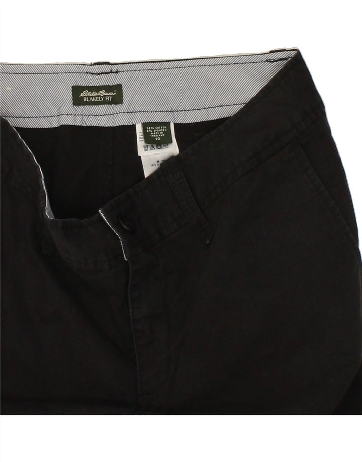 EDDIE BAUER Womens Blakely Fit Bermuda Shorts US 10 Large W30  Black Vintage Eddie Bauer and Second-Hand Eddie Bauer from Messina Hembry 