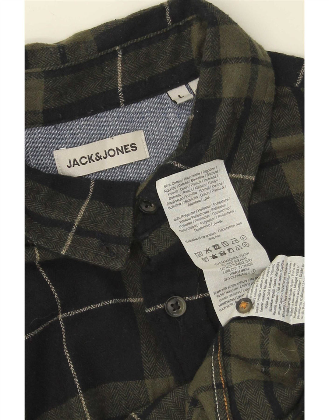 Jack & Jones muška flanelska košulja, veliki zeleni karirani pamuk