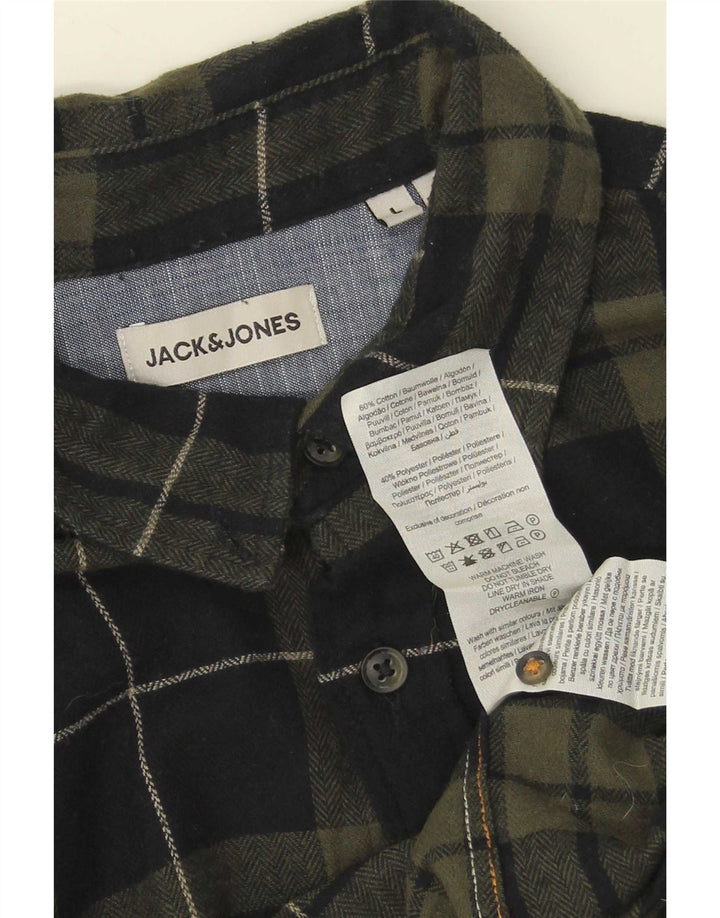 Jack & Jones muška flanelska košulja, veliki zeleni karirani pamuk