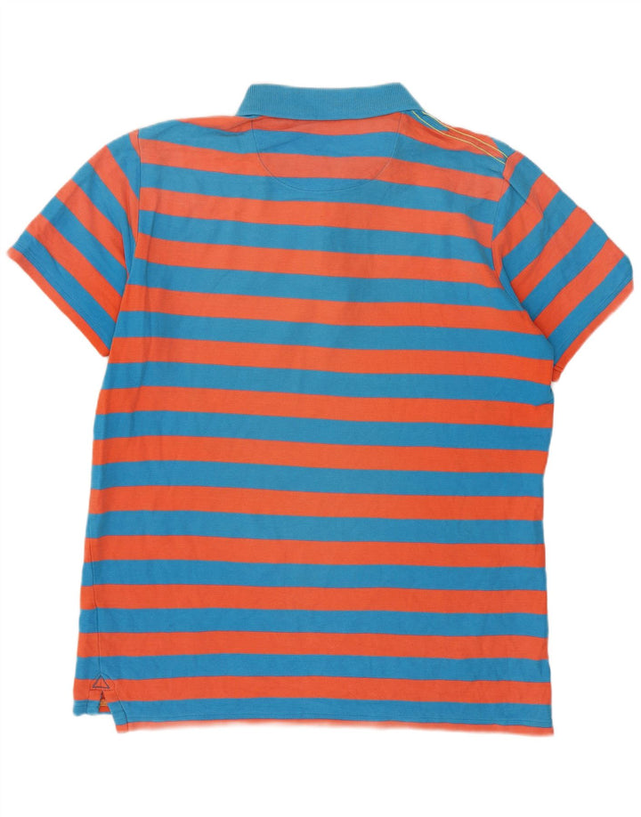 Fat Face muška polo majica za ragbi srednje crvene pruge, pamuk