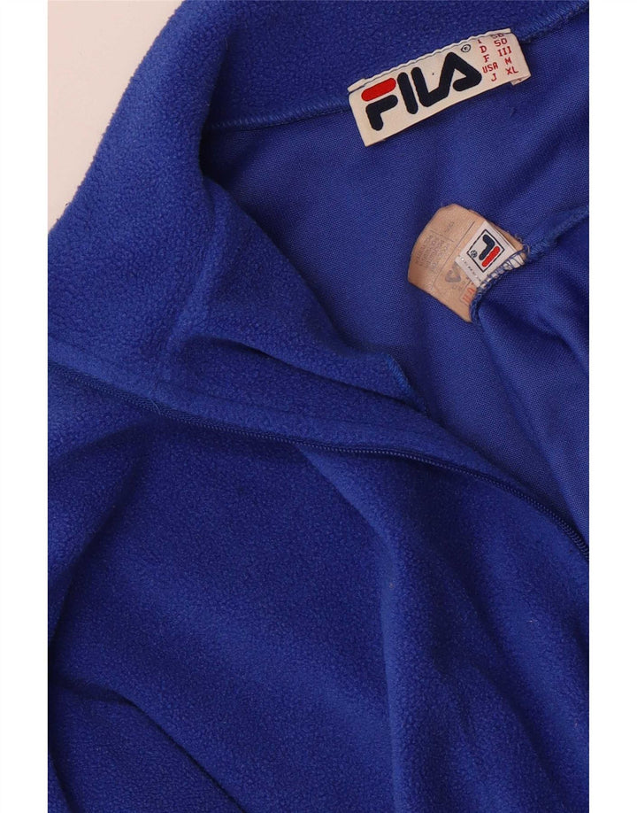 Fila muški džemper od flisa s patentnim izrezom IT 40 srednje plave boje od poliestera
