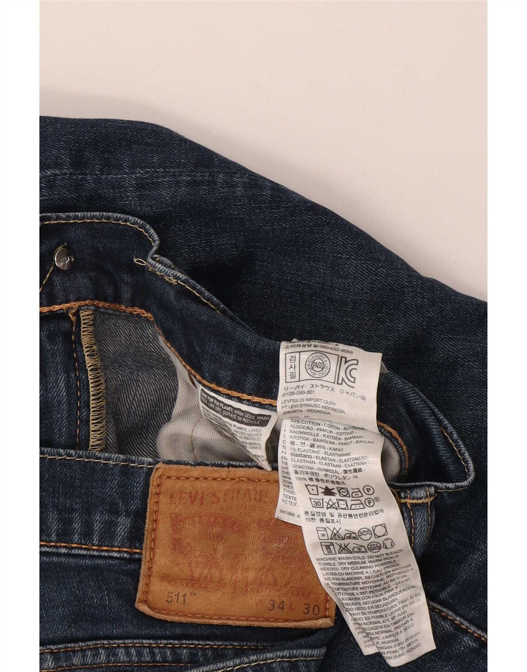 Levi's muške 511 uske traperice W34 L30 tamnoplavi pamuk