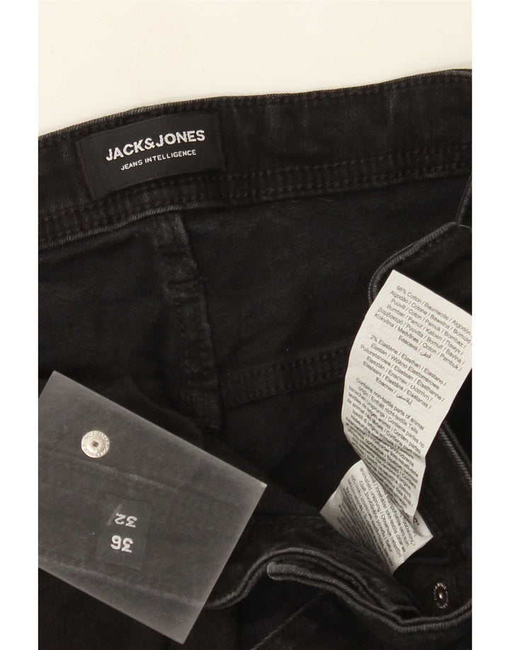 Jack & Jones muške uske traperice W36 L32 crni pamuk