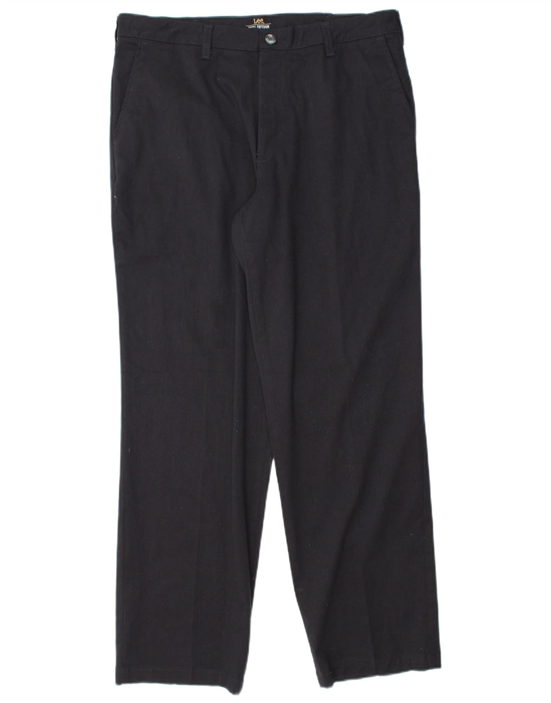 LEE muške ravne chino hlače W34 L30 tamnoplavi pamuk