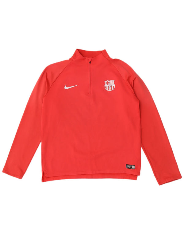 Nike Boys Barcelona Pullover Trenirka Top 13-14 Years XL Red Colourblock