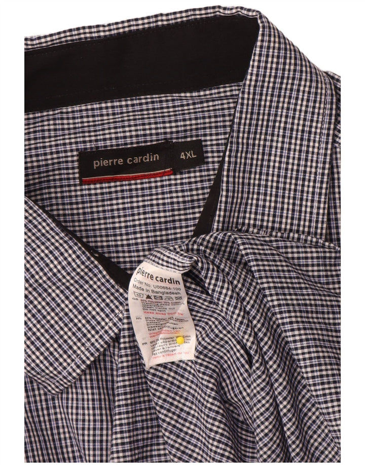 PIERRE CARDIN Muška košulja 4XL tamnoplava gingham poliester