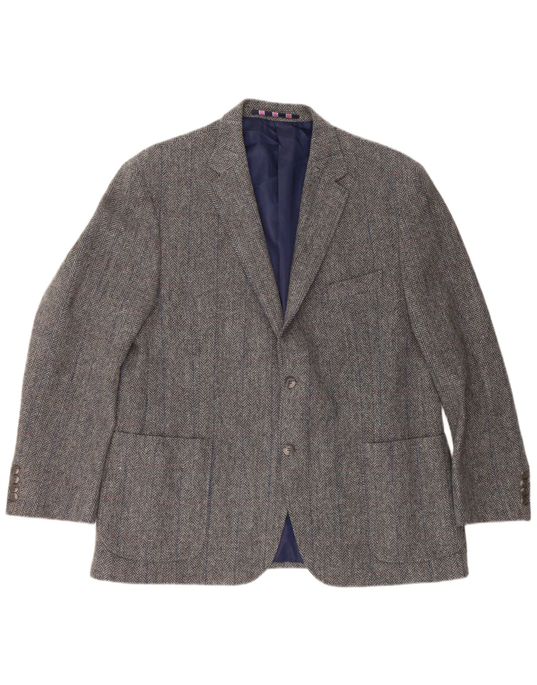 Marks & Spencer muški sako sa 2 gumba UK 46 XL Siva riblja kost vuna