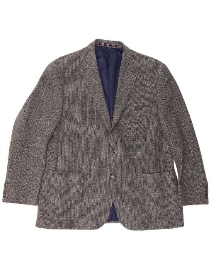 Marks & Spencer muški sako sa 2 gumba UK 46 XL Siva riblja kost vuna