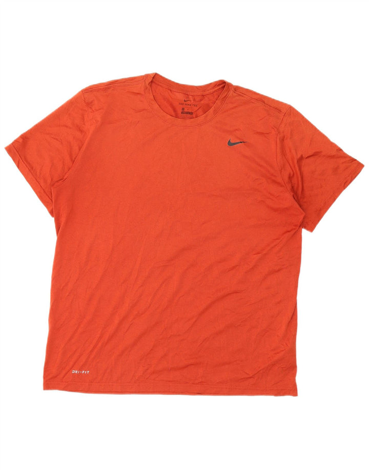 NIKE muška Dri Fit majica kratkih rukava XL narančasta poliester