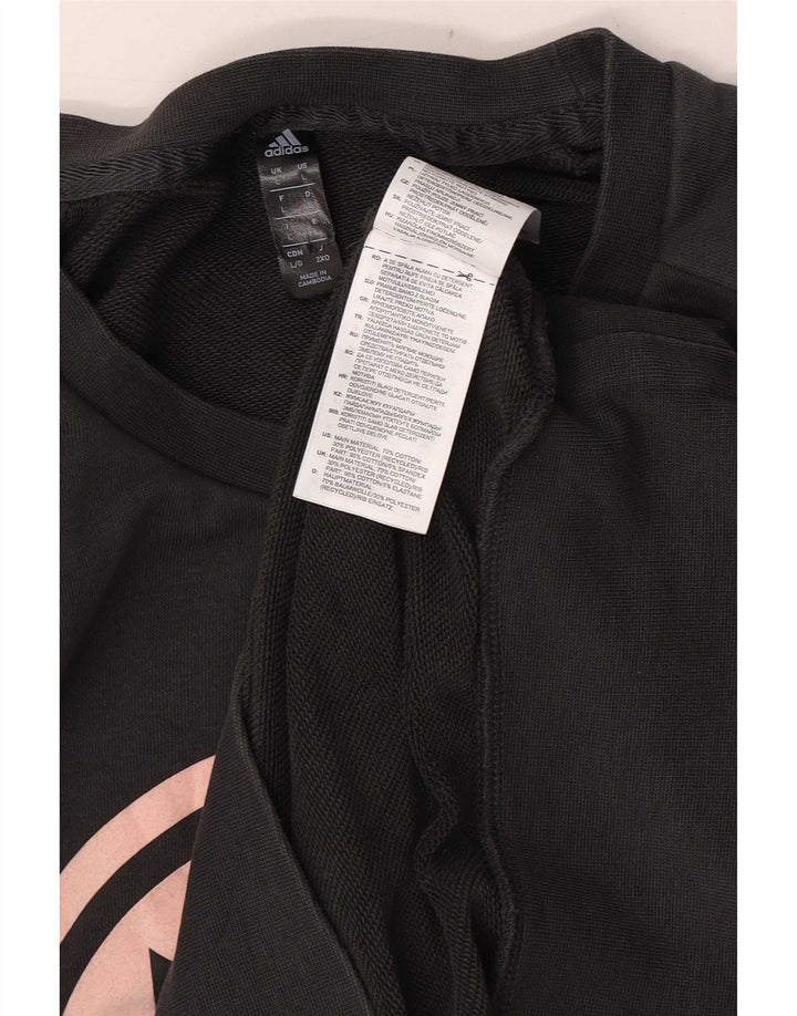 Veliki, sivi pamuk, Adidas muška trenirka s grafikom Regular Fit