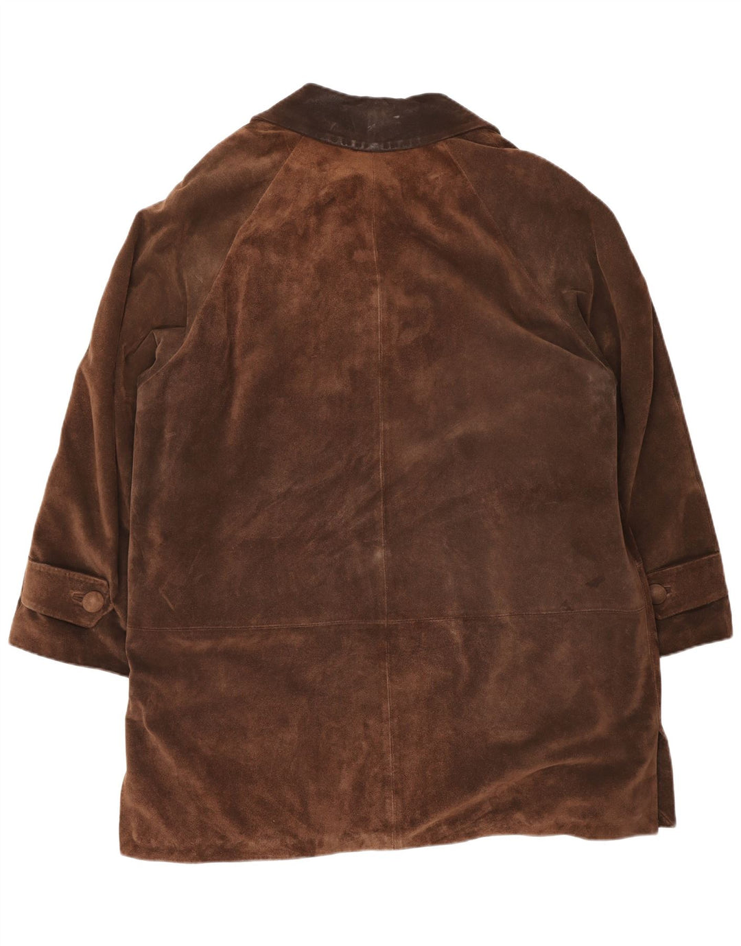 Vintage ženska velika vjetrovka od brušene kože UK 18 XL smeđa