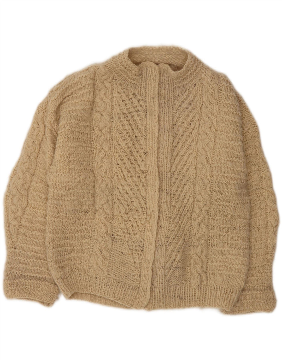 VINTAGE ženski otvoreni kardigan pulover UK 18 XL bež