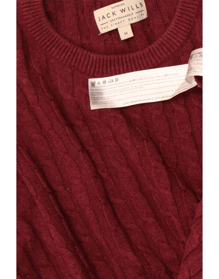 JACK WILLS Muški džemper s okruglim izrezom, srednje kestenjasti pamuk