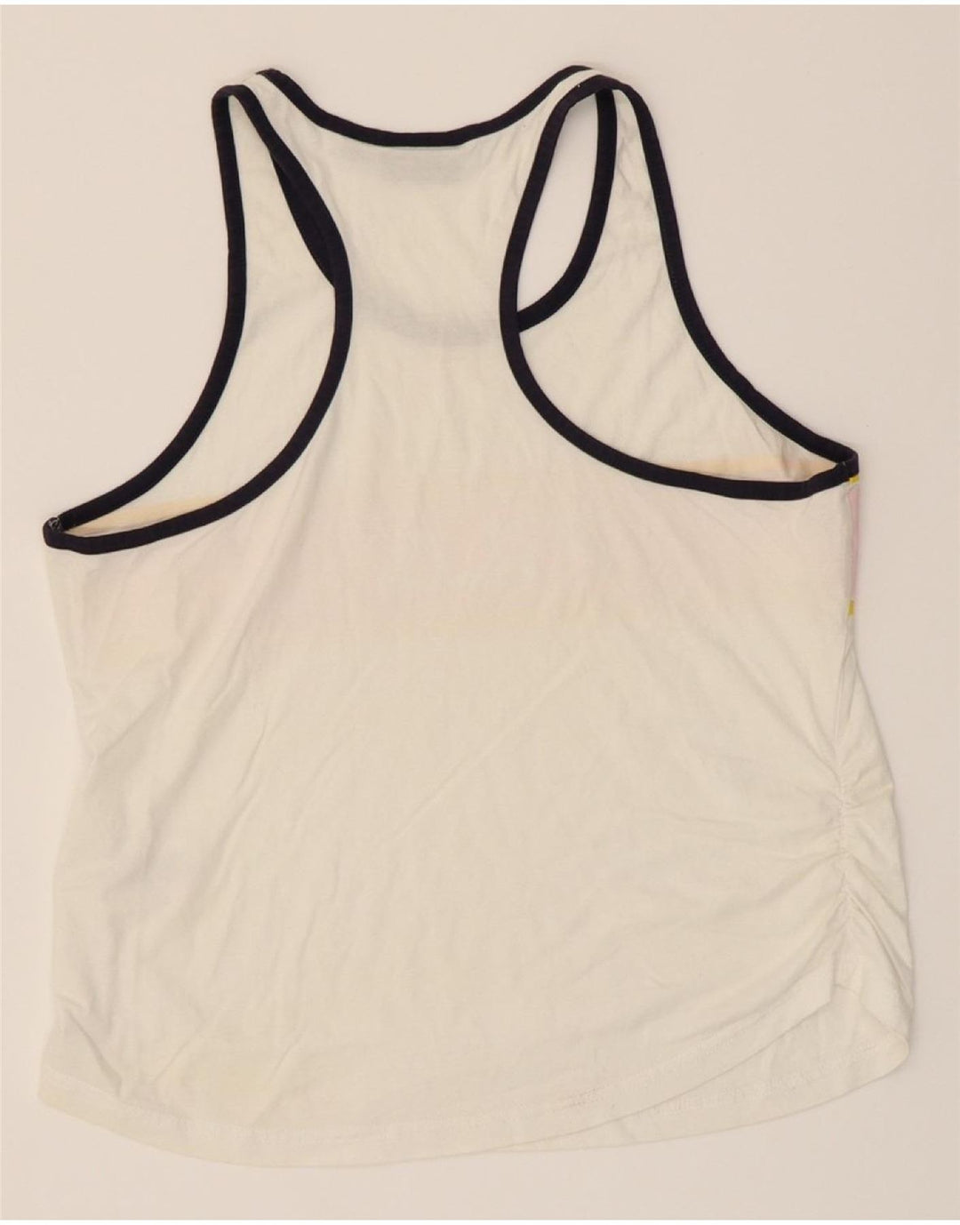 FILA Womens Graphic Vest Top UK 12 Medium White Cotton Vintage Fila and Second-Hand Fila from Messina Hembry 