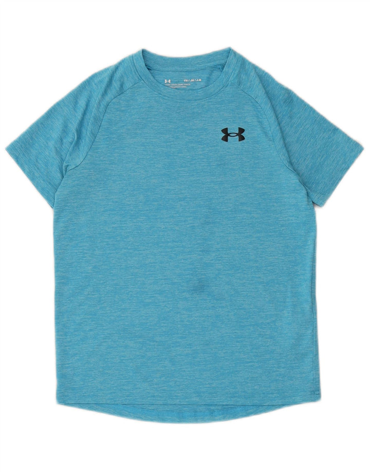 Under Armour majica kratkih rukava za dječake, 9-10 godina, srednje plavi flekasti poliester