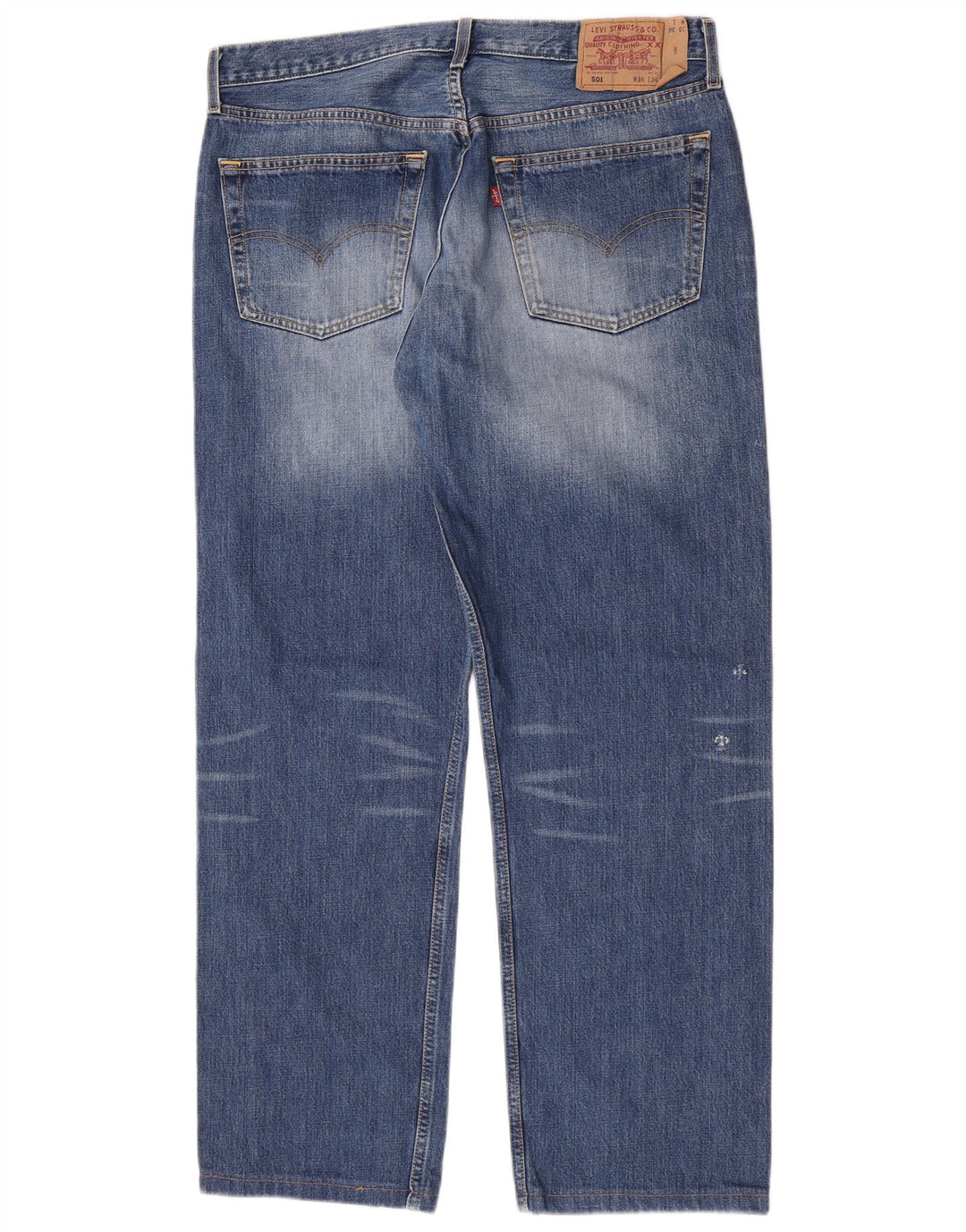Levi's muške 501 ravne traperice W38 L30 plavi pamuk