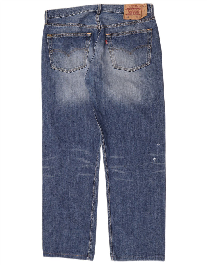Levi's muške 501 ravne traperice W38 L30 plavi pamuk