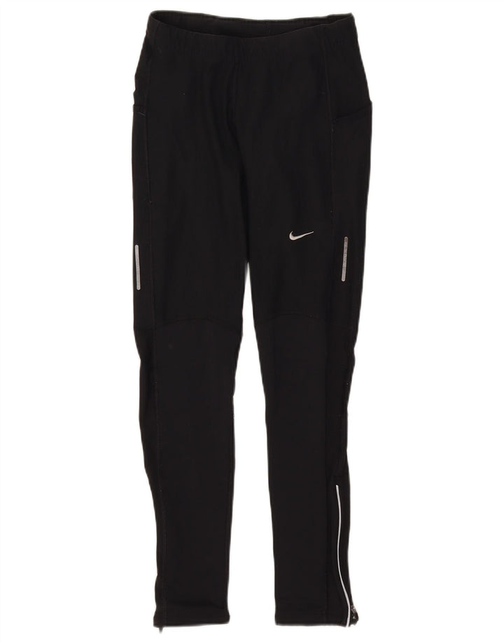 NIKE Ženske Dri Fit Leggings UK 8 Male crne poliesterske