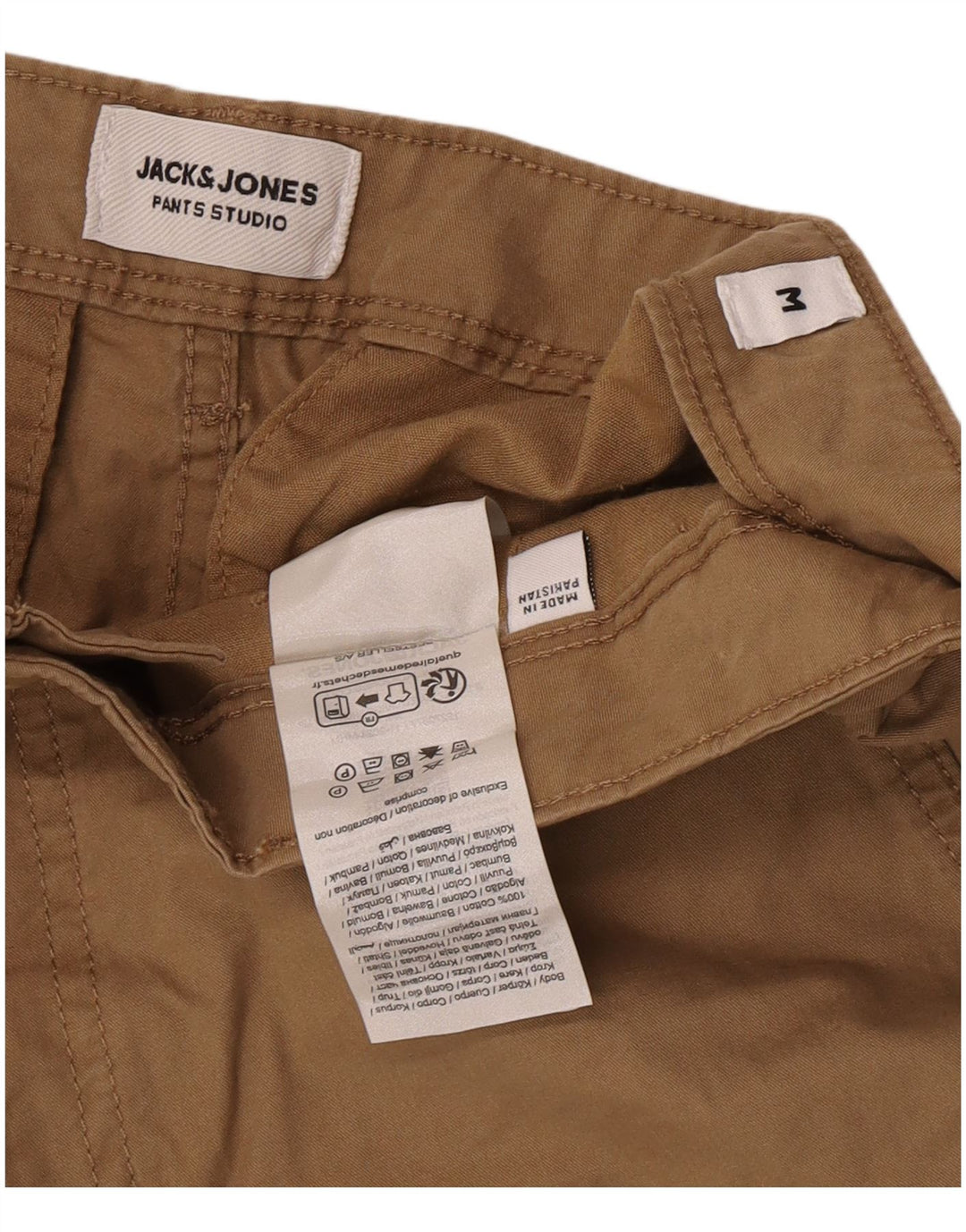 Jack & Jones muške kargo kratke hlače srednje veličine W32 bež pamuk