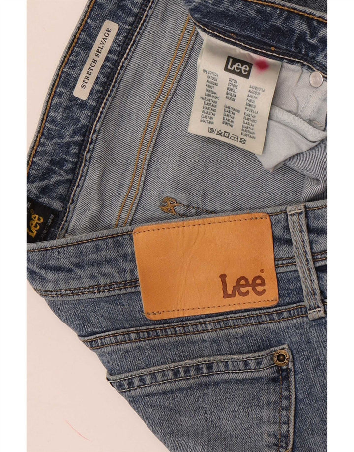 Lee Mens Selvage Stretch Slim Jeans W29 L31 Plavi pamuk