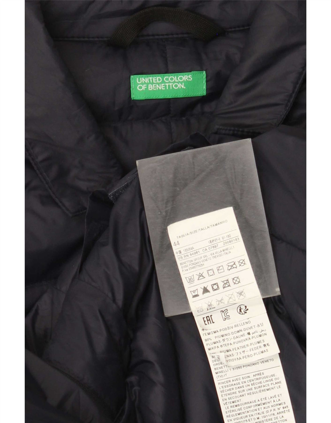 Benetton muška podstavljena jakna IT 44 XS tamnoplavi poliamid