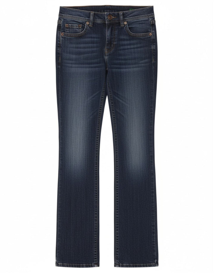 Ženske traperice Benetton Bootcut W26 L34 Plavi pamuk