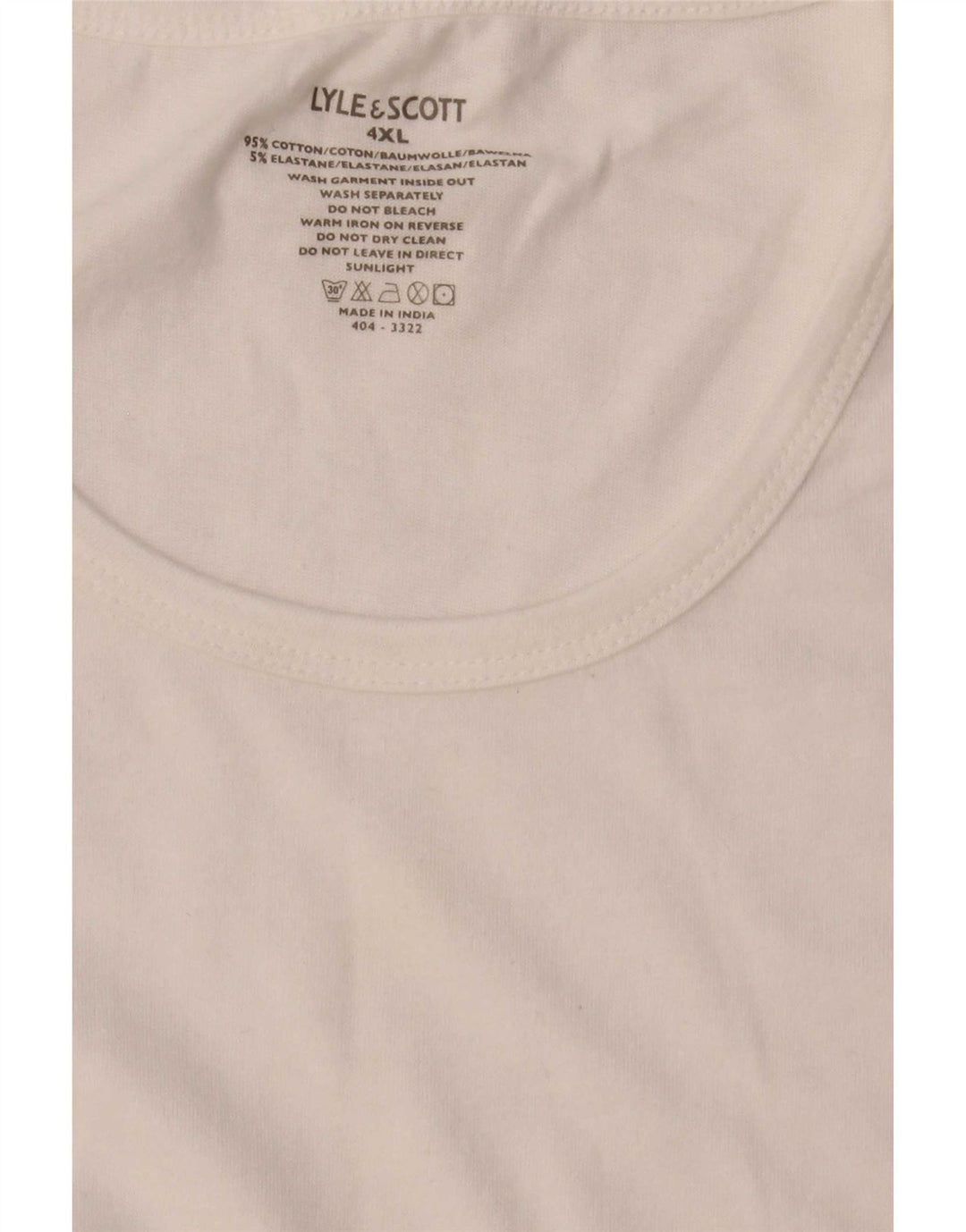 Lyle & Scott Muška majica kratkih rukava 4XL bijeli pamuk