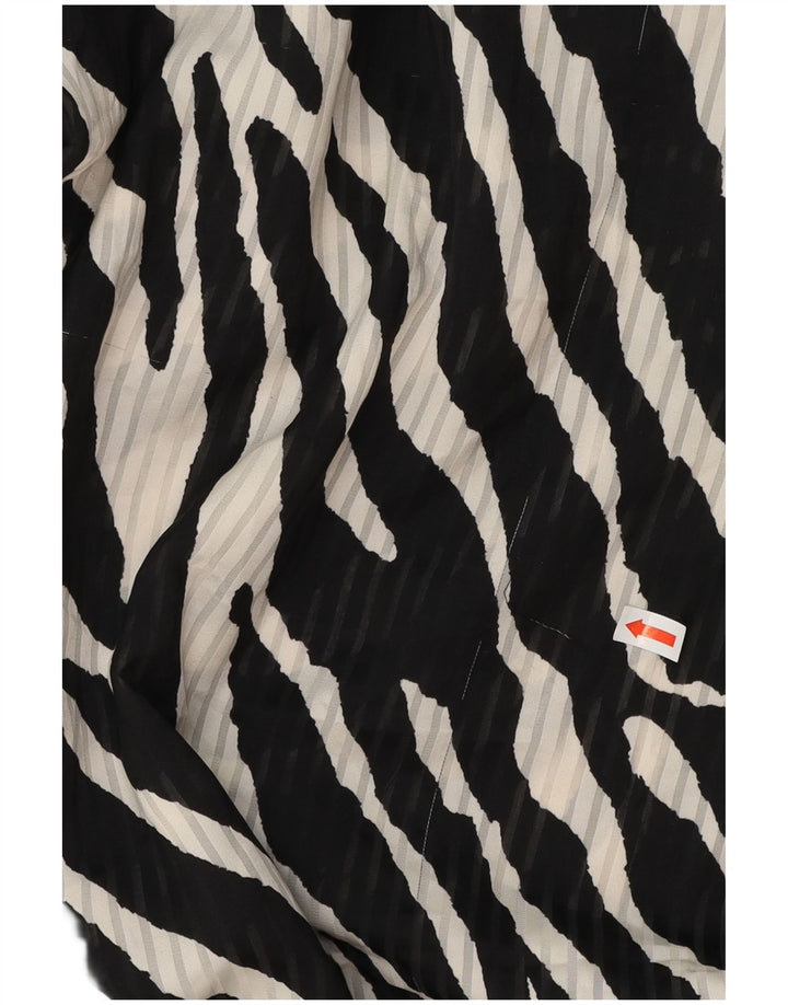 ZARA ženska haljina s dugim rukavima na omot UK 12 Srednje crni životinjski print