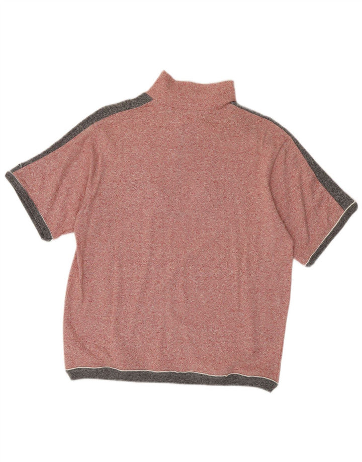 Asics muški džemper s kratkim rukavima i izrezom srednje ružičaste boje