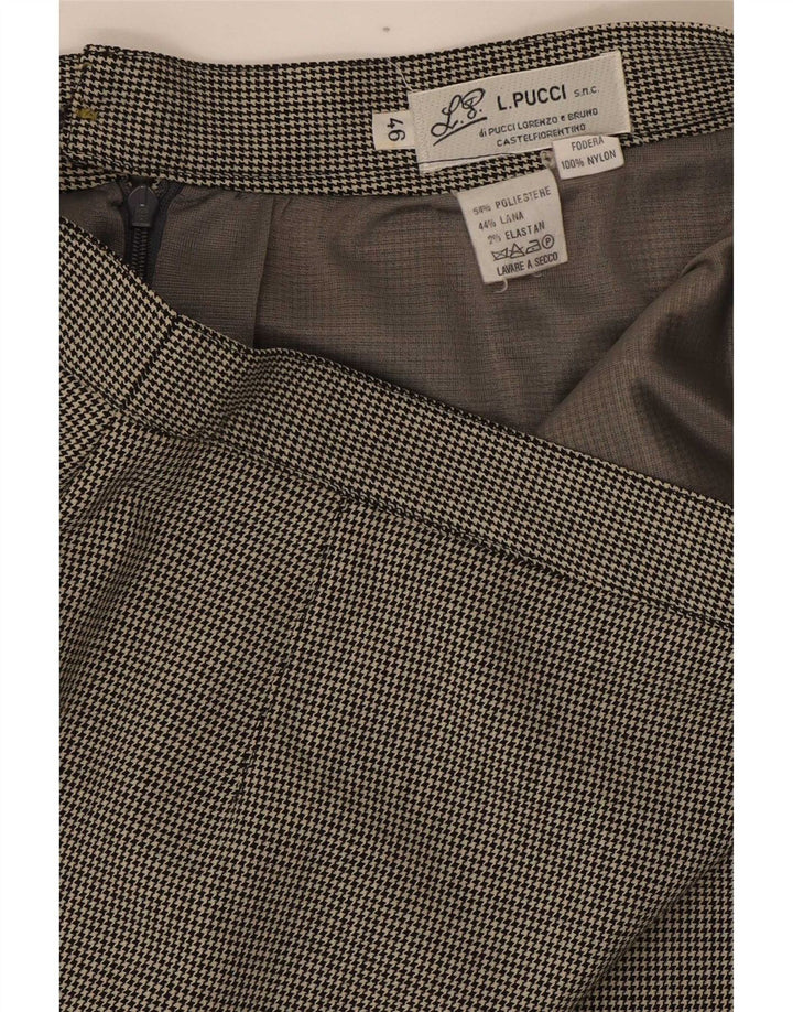 L.Pucci ženska pencil suknja IT 46 Large W30 crni poliester s olovkom