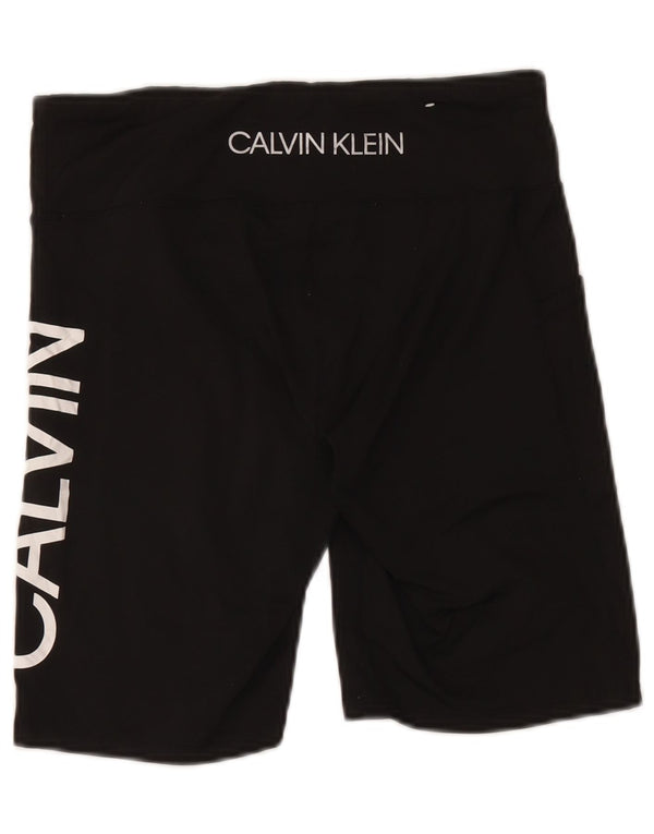 Calvin Klein Ženske grafičke sportske kratke hlače UK 14 Veliki crni najlon